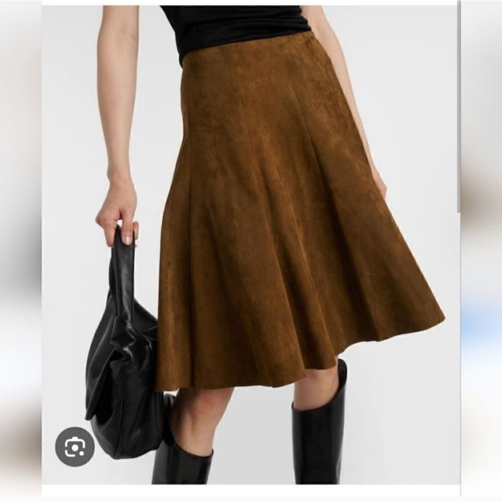 NWT Cami Sz 14 suede skirt mocha brown
